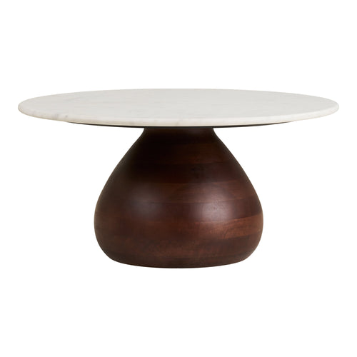 Heide Coffee Table - White / Dark Brown