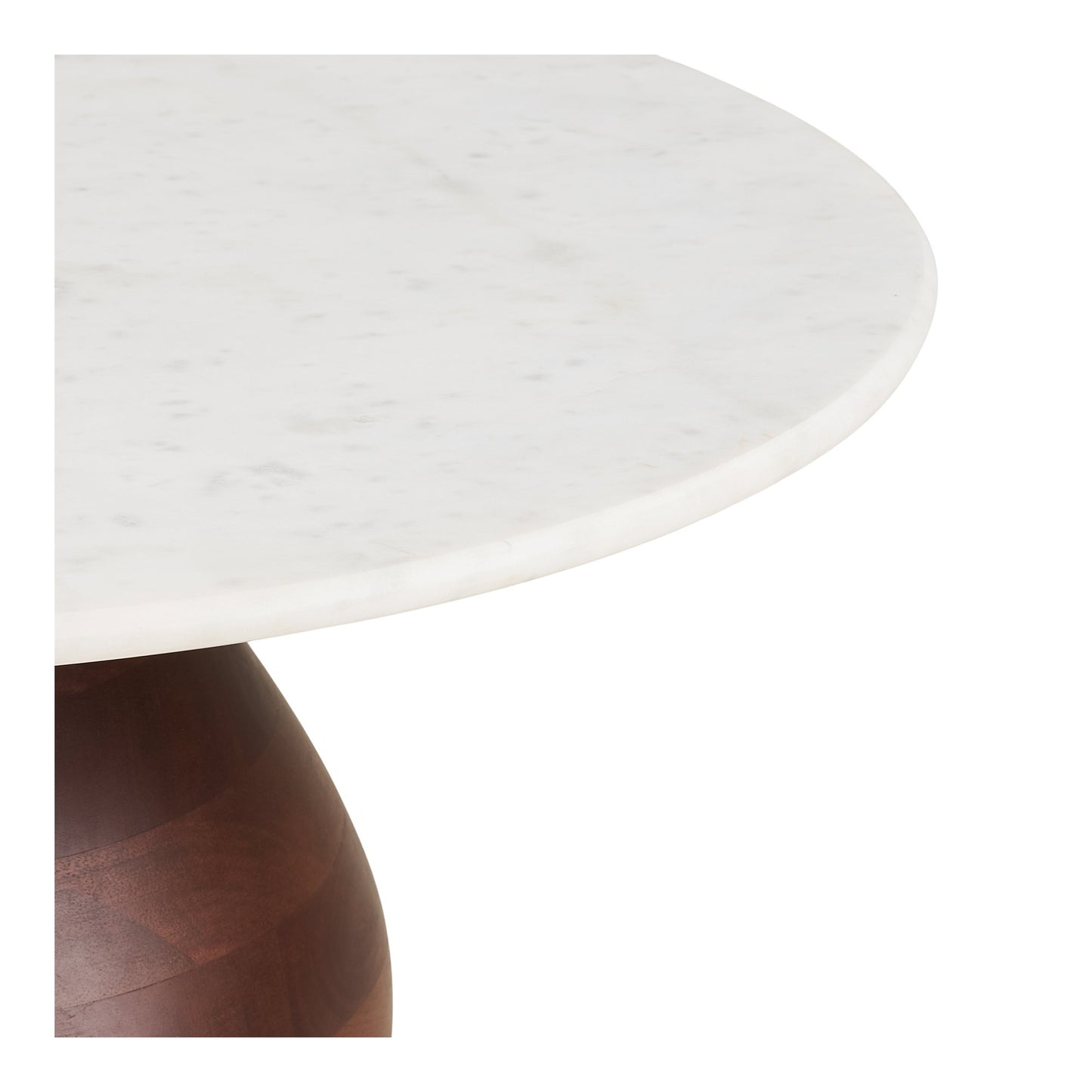 Mesa de centro Heide - Blanco / Marrón oscuro