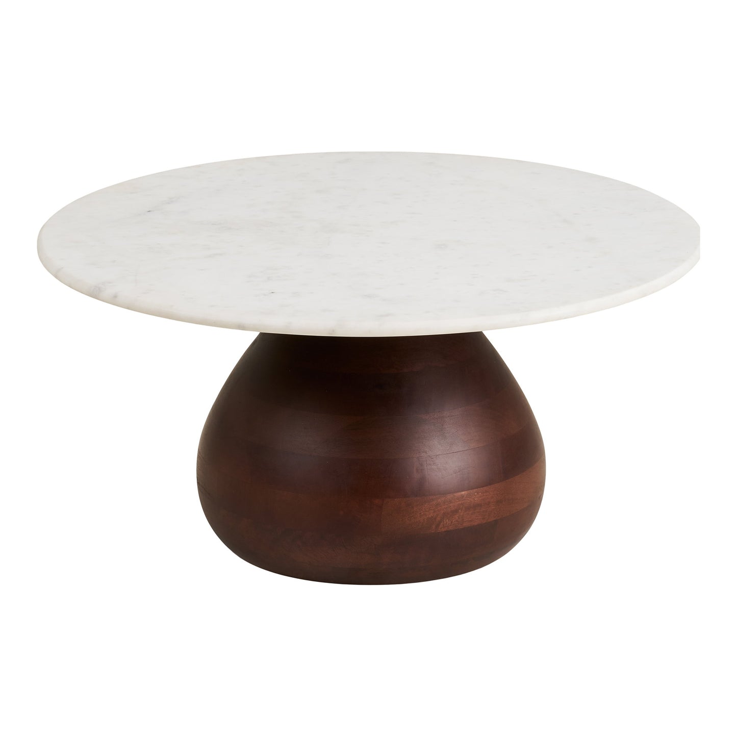 Mesa de centro Heide - Blanco / Marrón oscuro