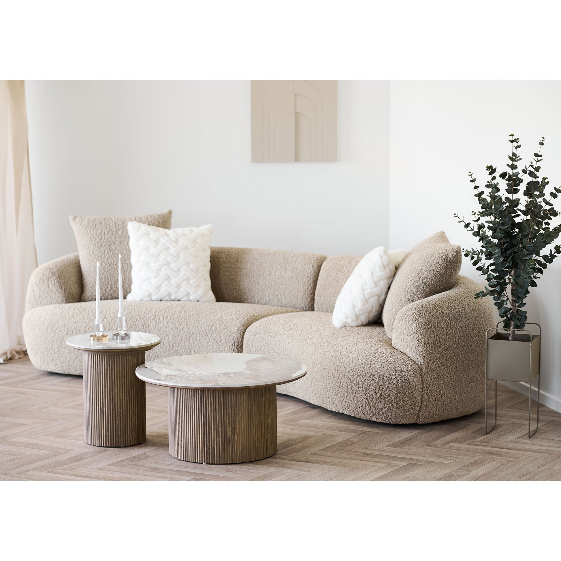 Mesa Auxiliar Atenas - Blanco / Marrón