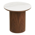 Noli Side Table - White / Dark Brown