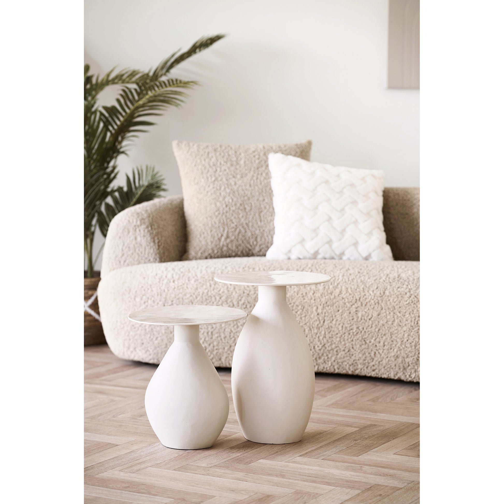 Mesa auxiliar Calais - Blanco roto