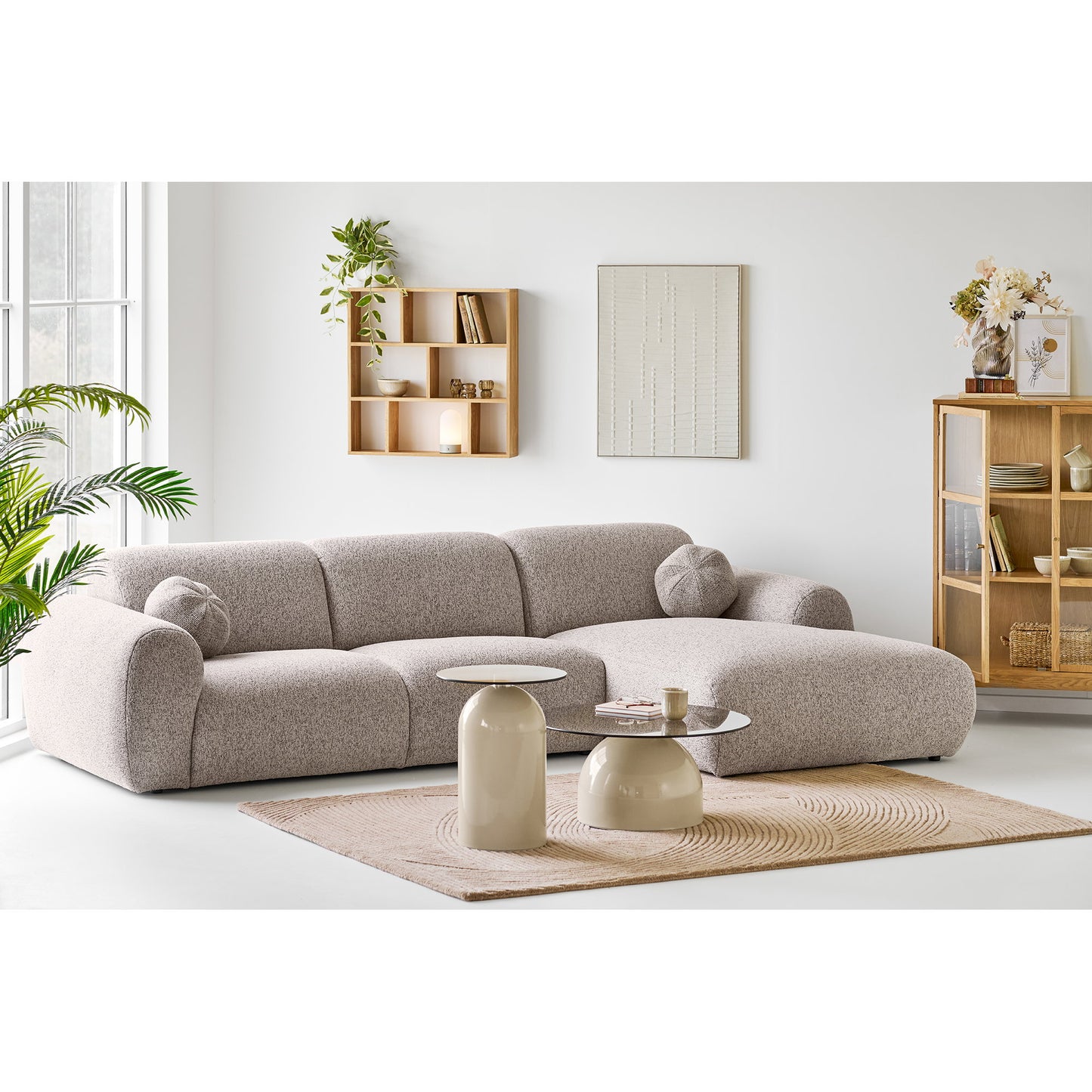 Mesa auxiliar Ravello - Beige / Gris