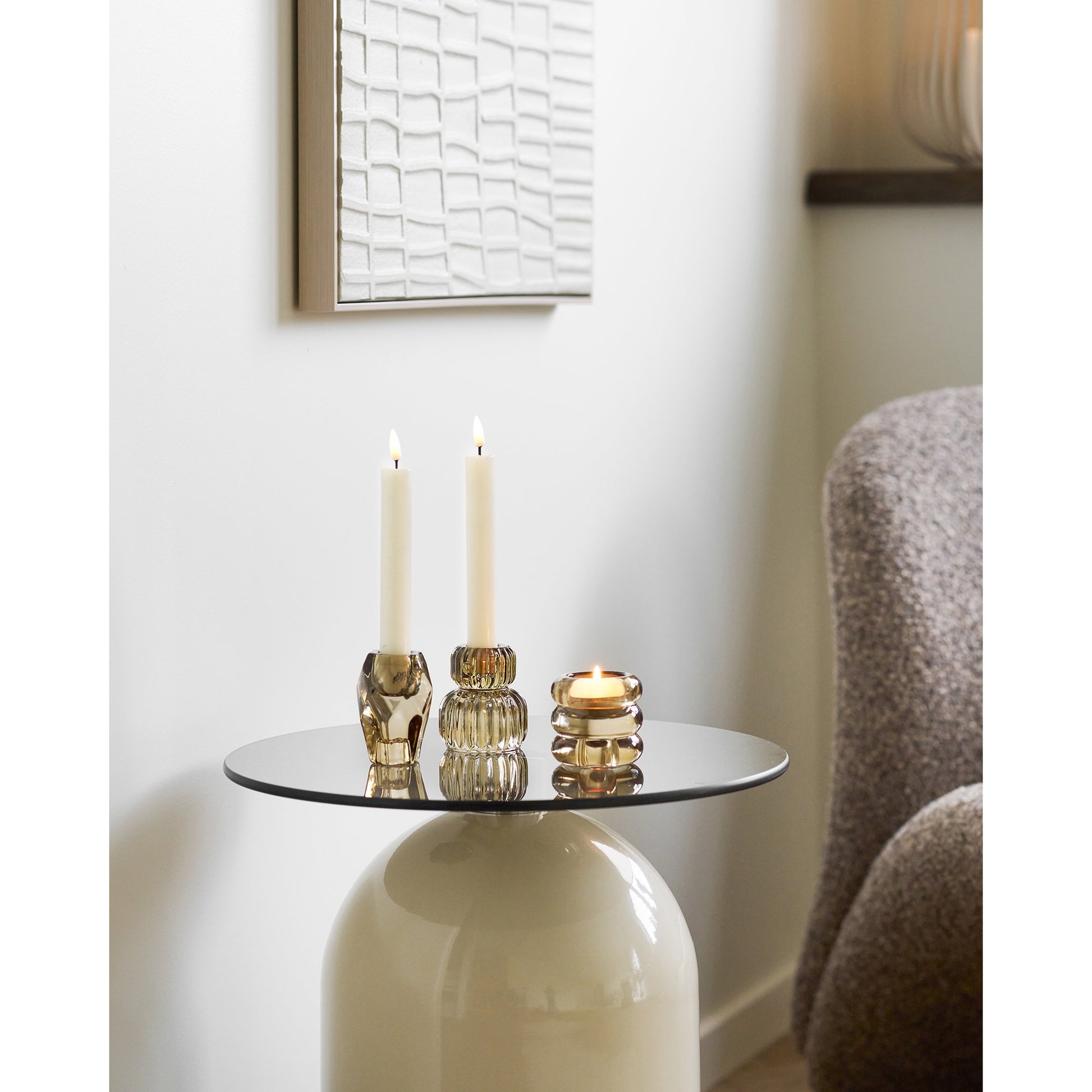 Mesa auxiliar Ravello - Beige / Gris