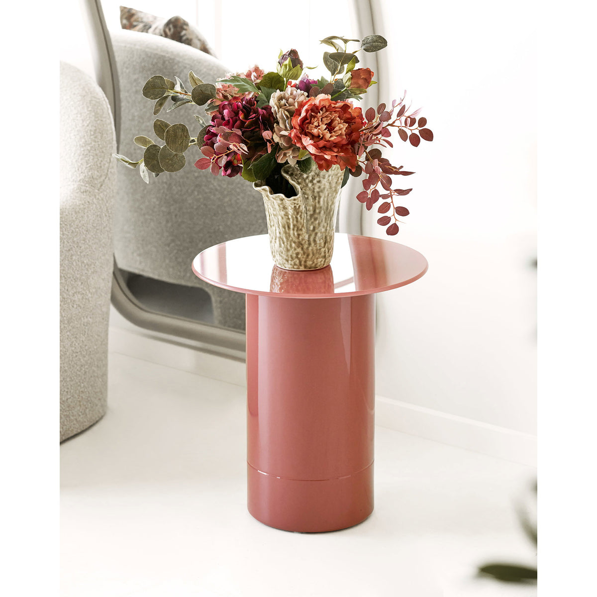 Mesa auxiliar Florens - Rosa cálido