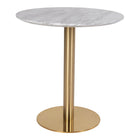 Mesa de comedor Bolzano - Blanco / Latón