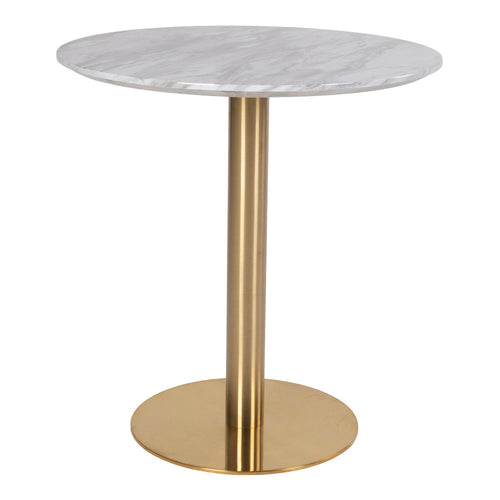 Mesa de comedor Bolzano - Blanco / Latón