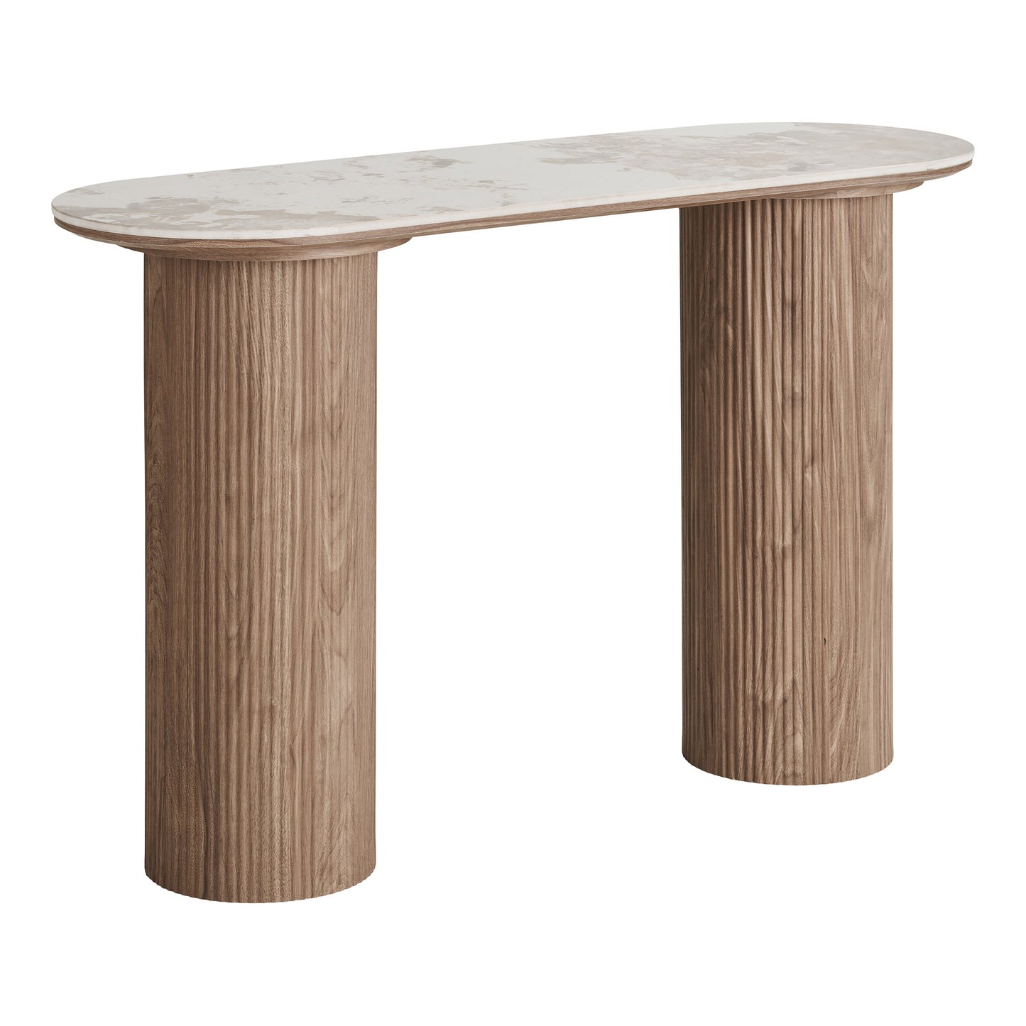Mesa consola Atenas - Blanco / Marrón