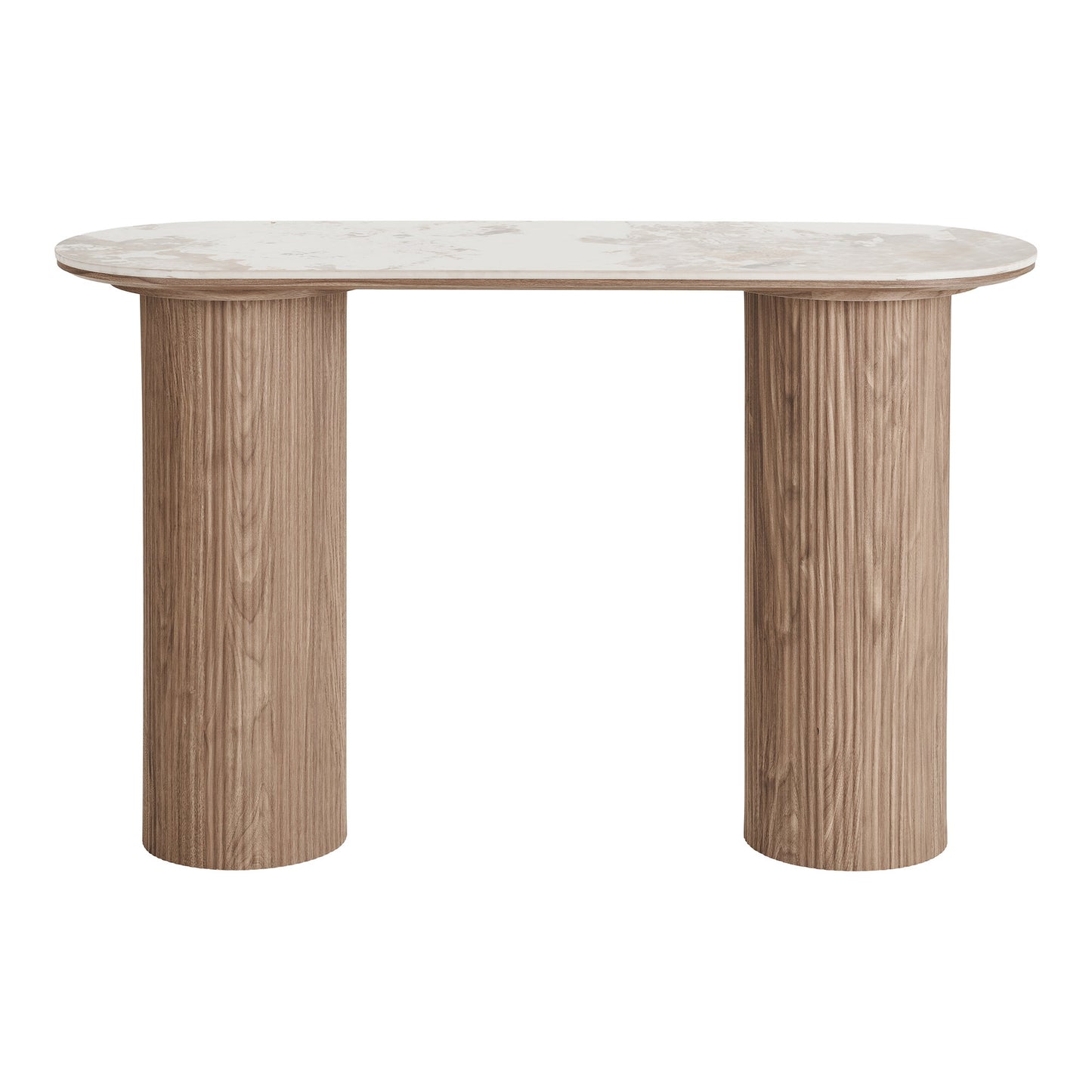 Mesa consola Atenas - Blanco / Marrón