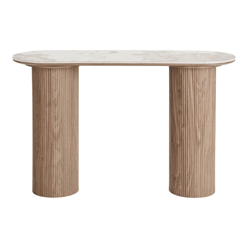 Athens Console Table - White / Brown