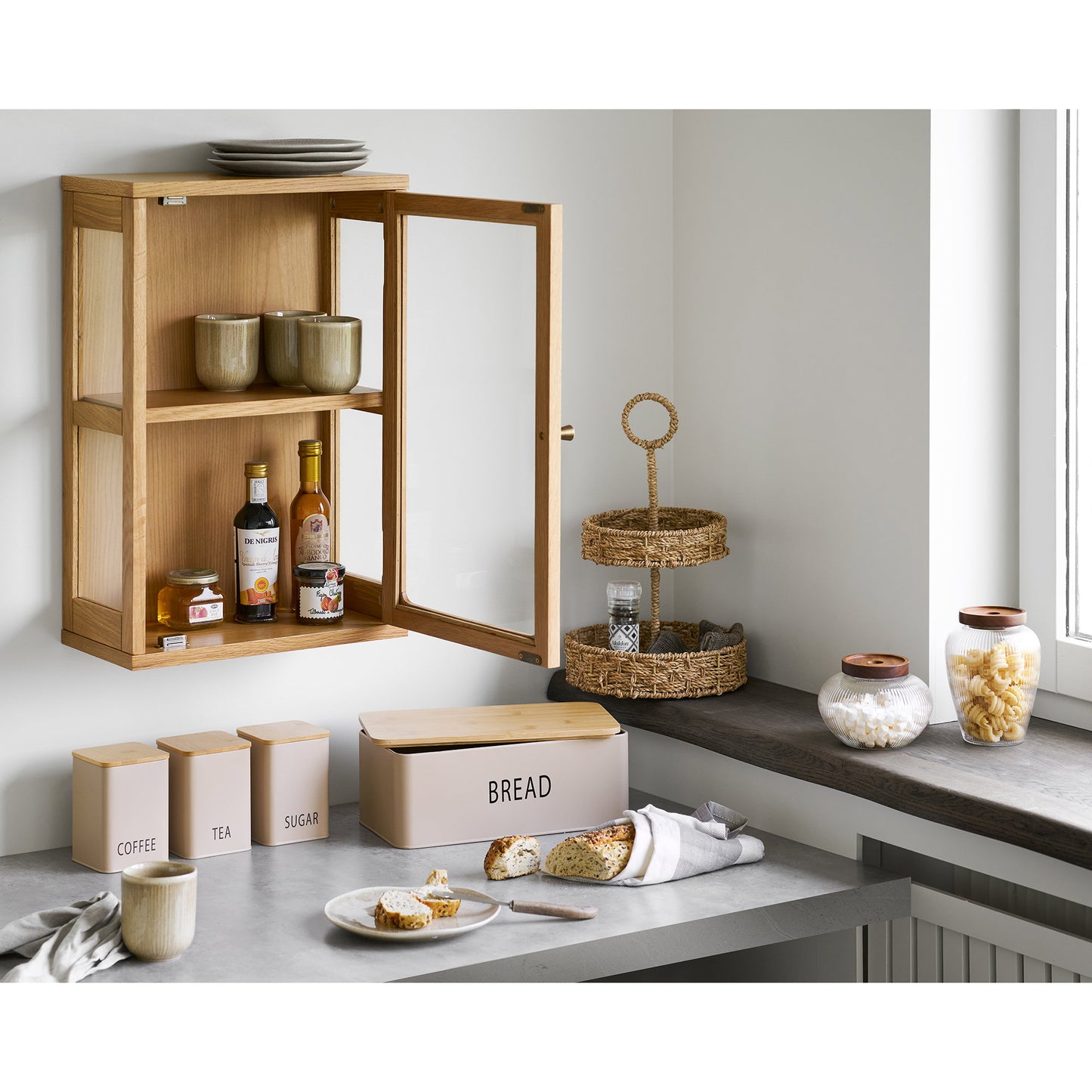 Mueble colgante de pared Zamora - Roble
