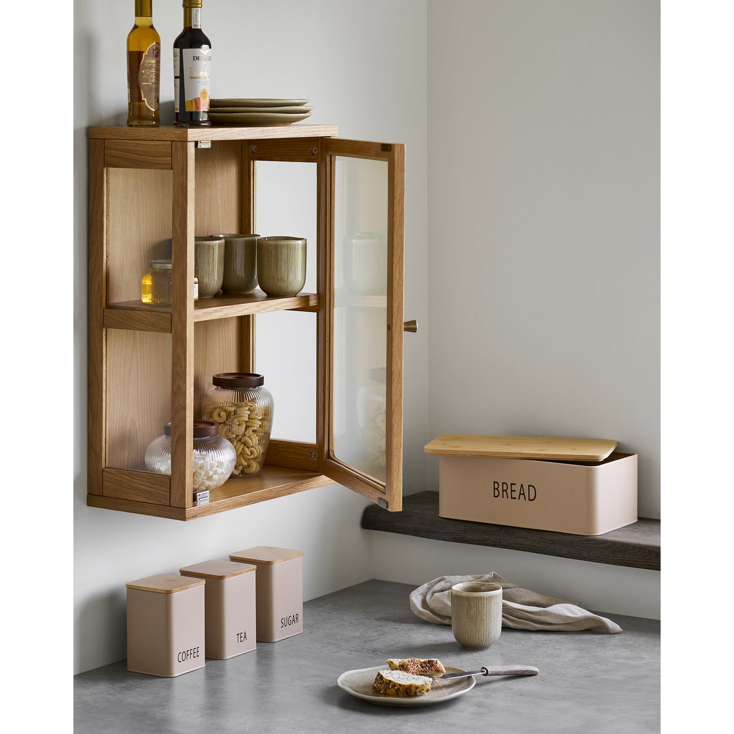 Mueble colgante de pared Zamora - Roble