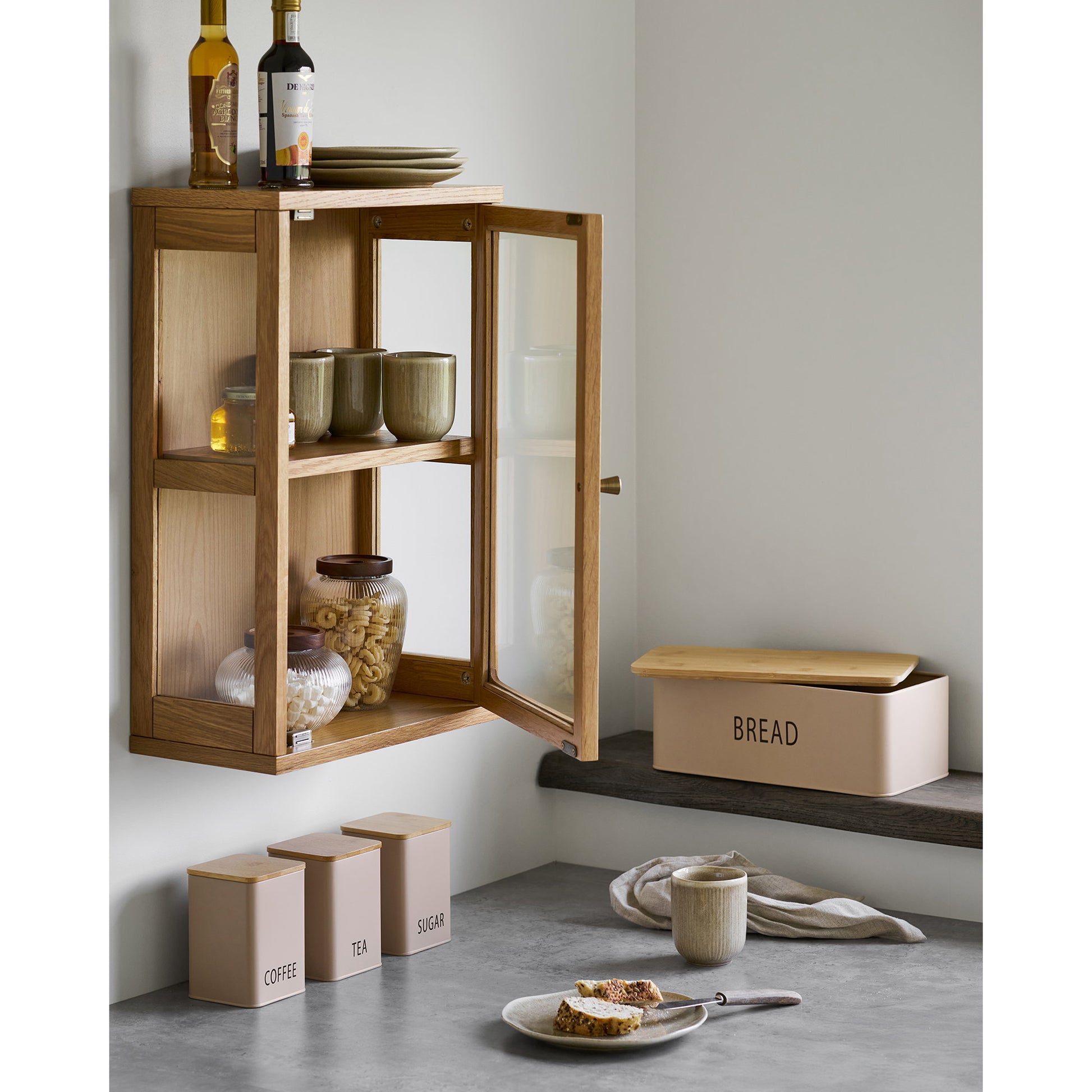 Mueble colgante de pared Zamora - Roble