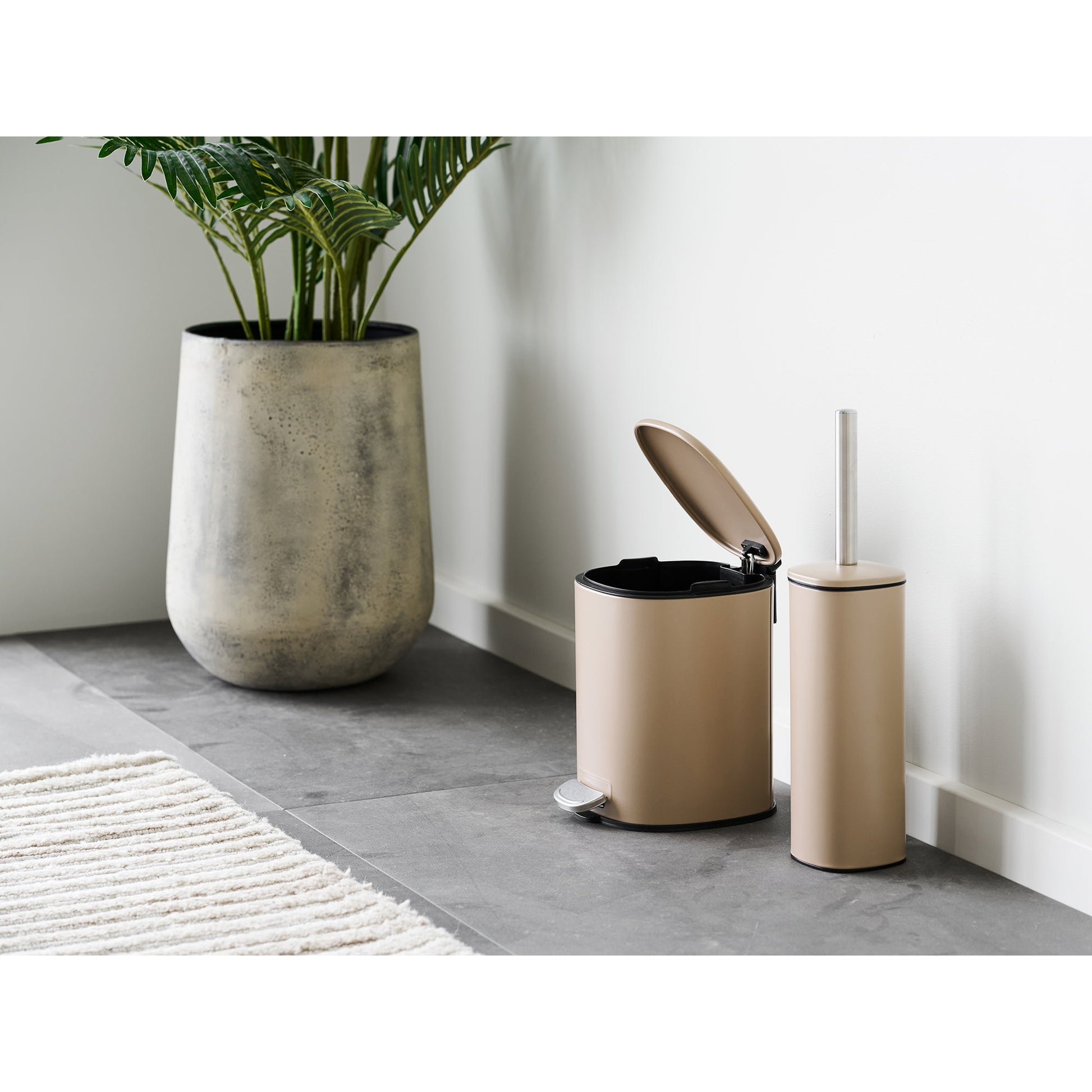 Papelera con pedal Lodi - Beige