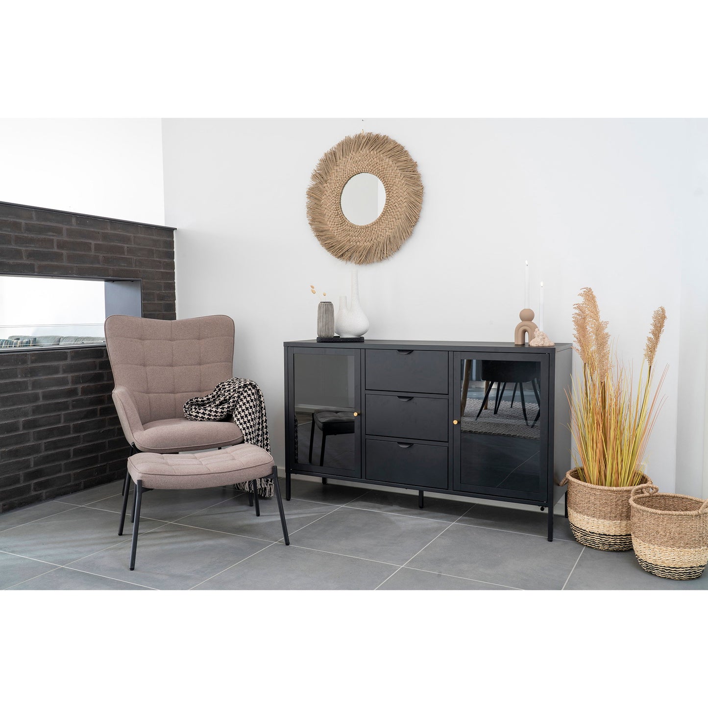 Cuadros laterales - Negro / Beige