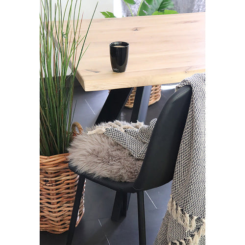 Asiento de piel de cordero - Marrón claro