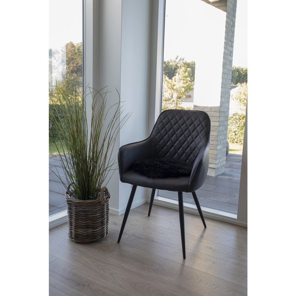 Asiento de piel de cordero - Negro