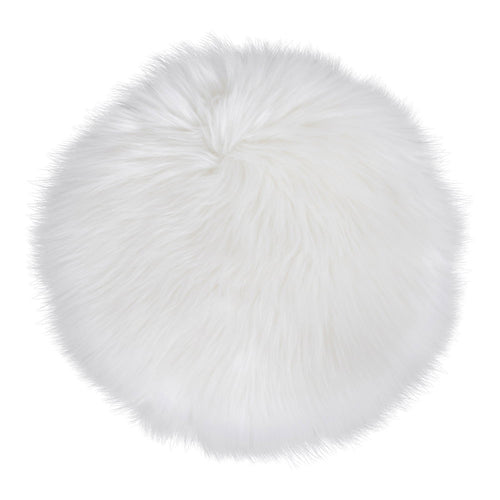 Faux Lambskin Seat - White