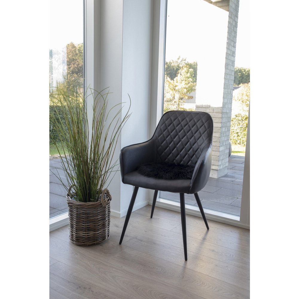 Asiento De Piel De Cordero Artificial - Negro
