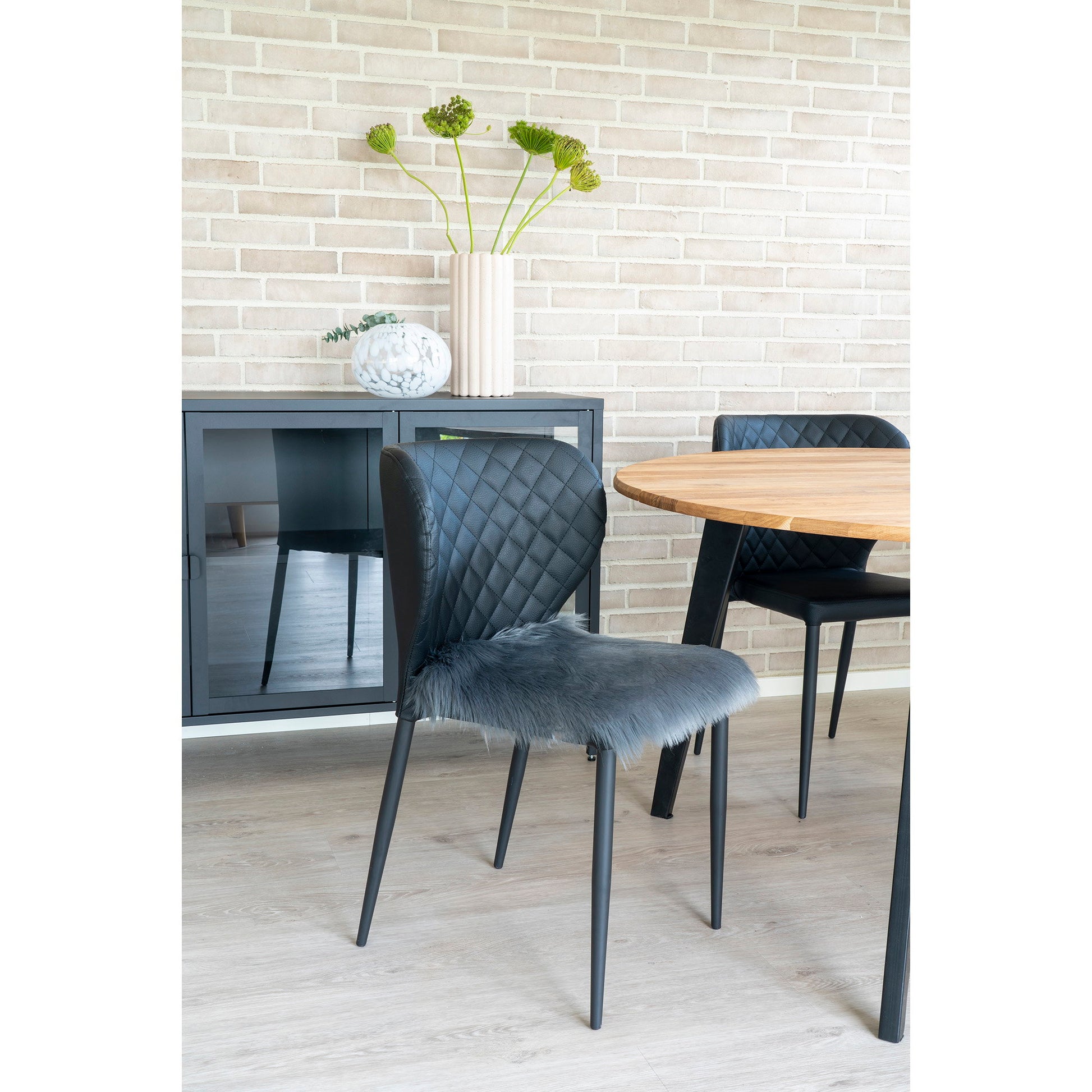 Asiento De Piel De Cordero Artificial - Gris