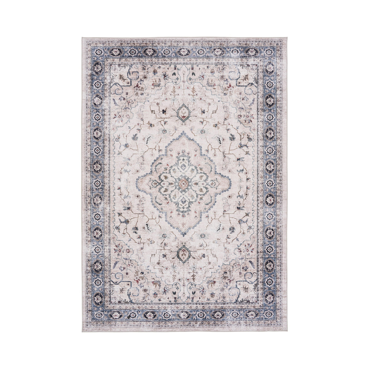 Alfombra Havana - Blanco roto / Beige / Azul empolvado