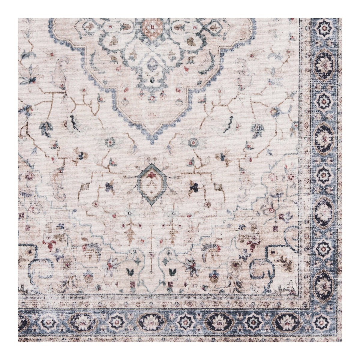 Felpudo Havana - Blanco roto / Beige / Azul empolvado