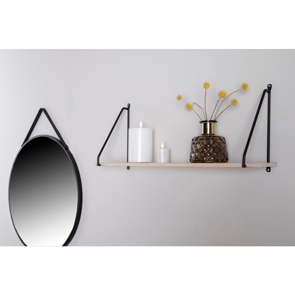 Estante de pared Arnhem - Negro / Natural