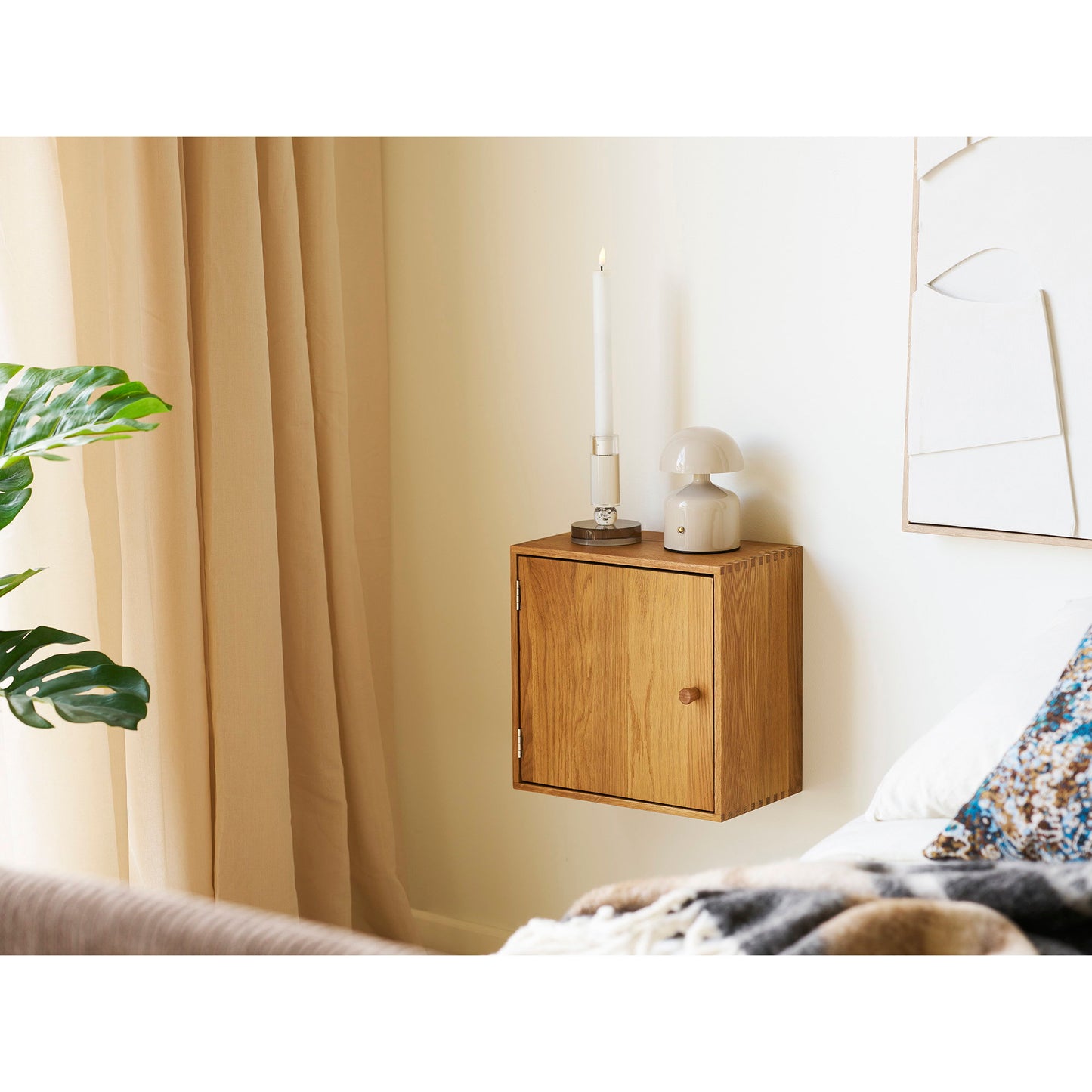 Estante de pared Townsville con puerta - Natural
