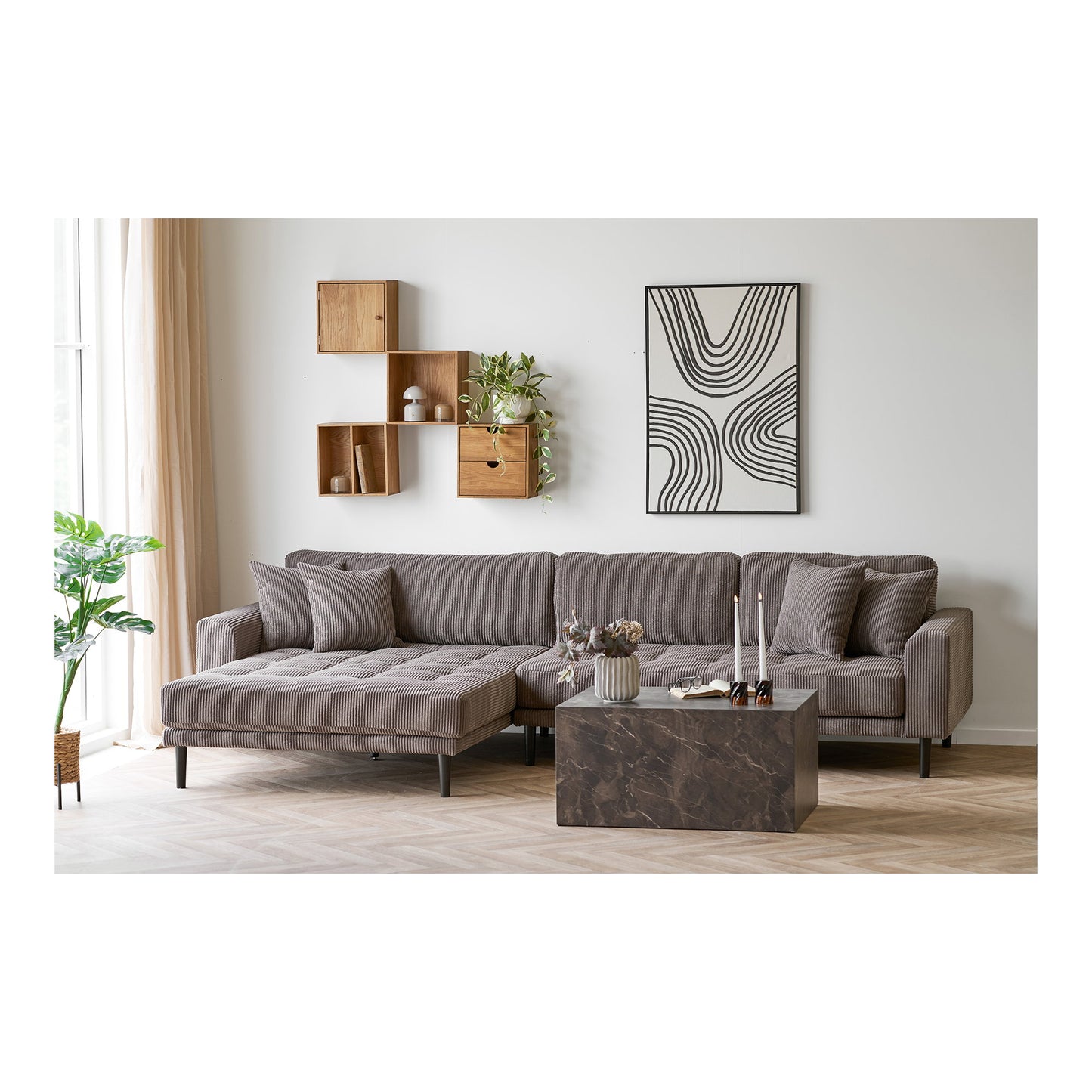 Estantes de pared Townsville, juego de 4 - Natural