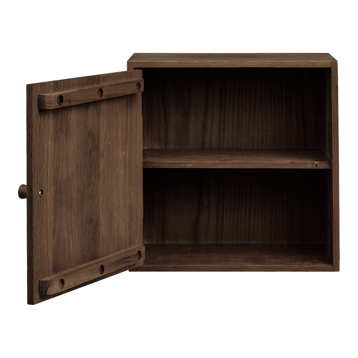 Estante de pared Townsville con puerta - Marrón oscuro