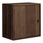 Estante de pared Townsville con puerta - Marrón oscuro