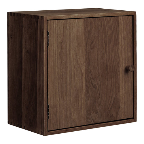 Estante de pared Townsville con puerta - Marrón oscuro