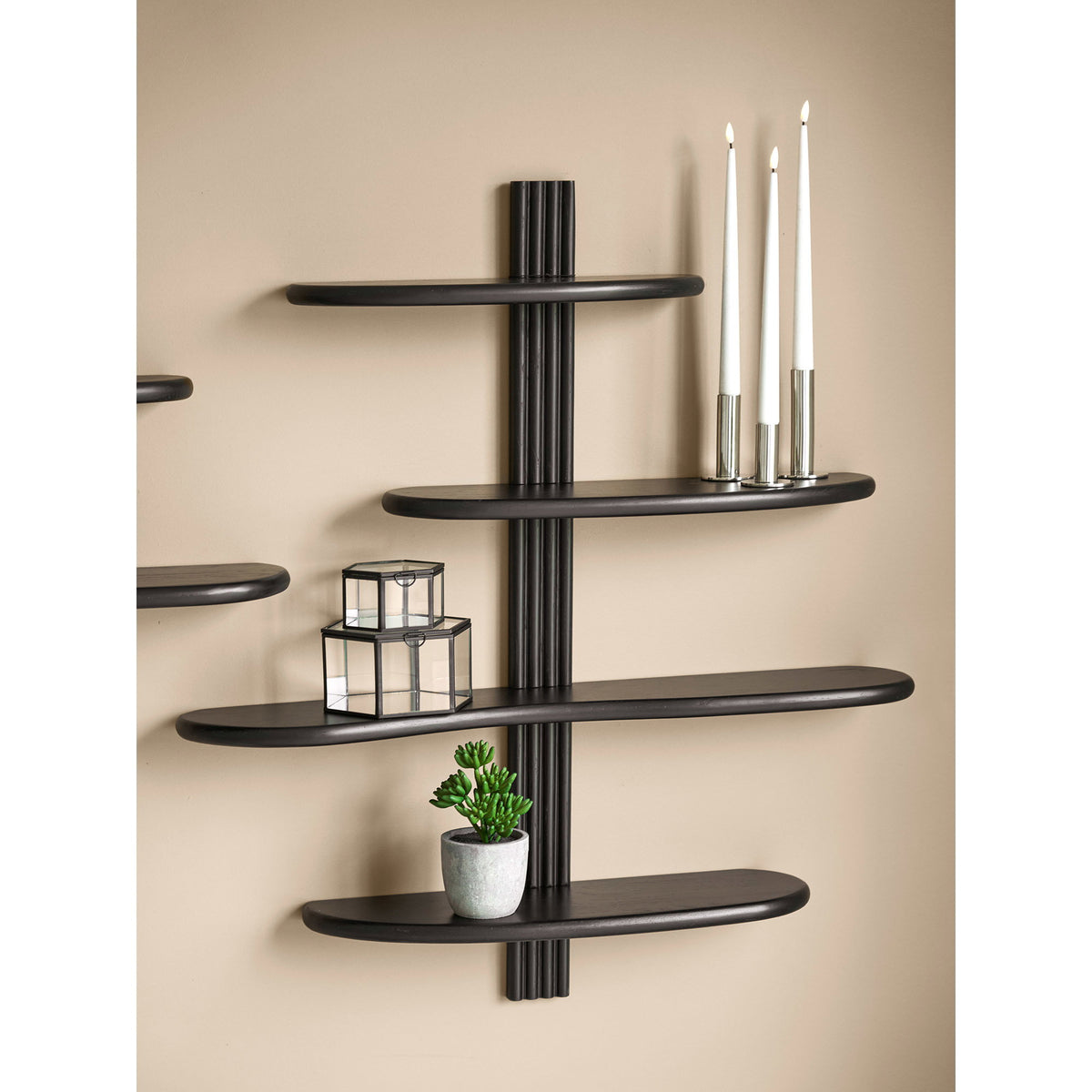 Estante de pared Aliano - Negro
