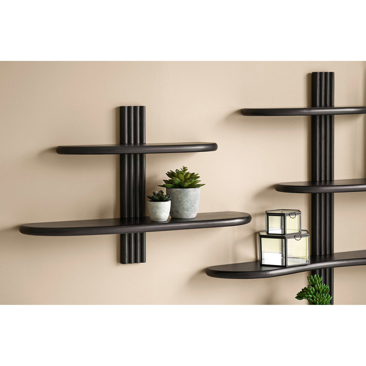 Estante de pared Aliano - Negro
