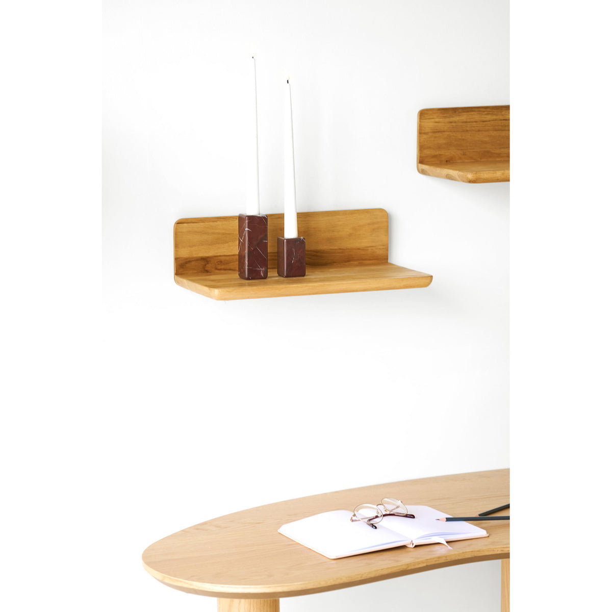 Estante de pared Salina - Roble