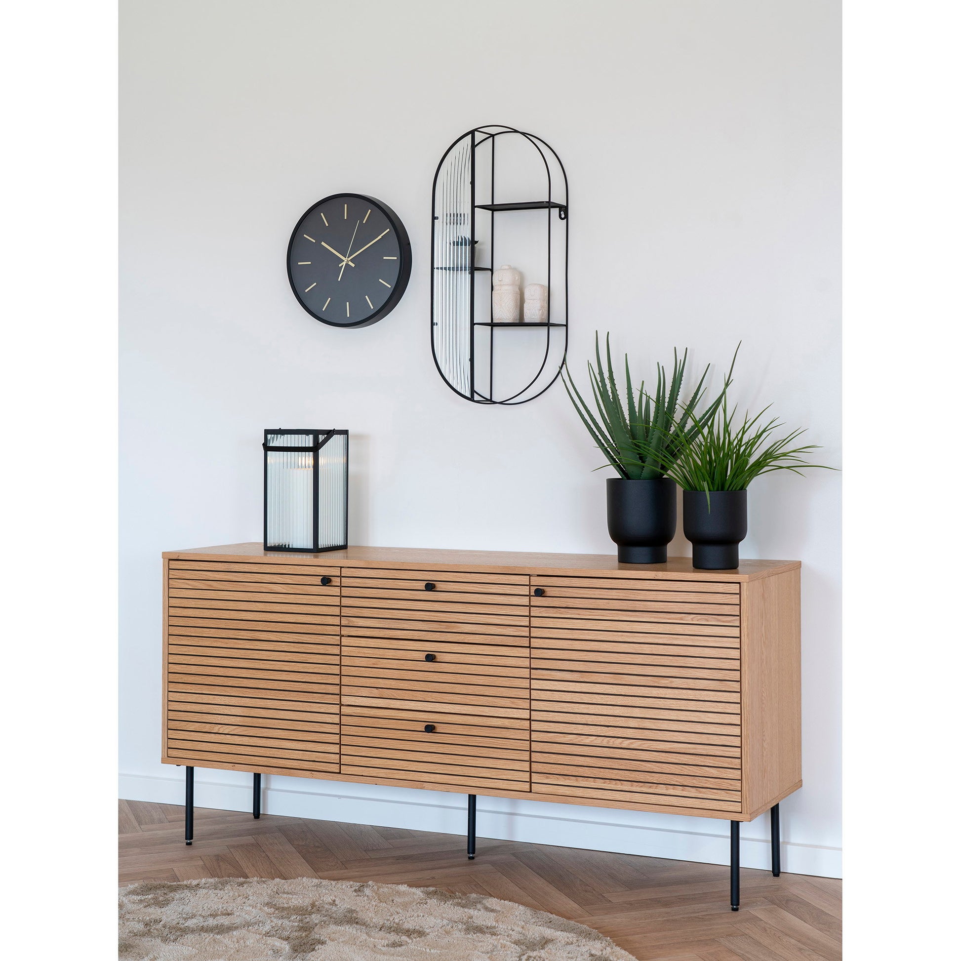 Reloj de pared Kensington - Negro