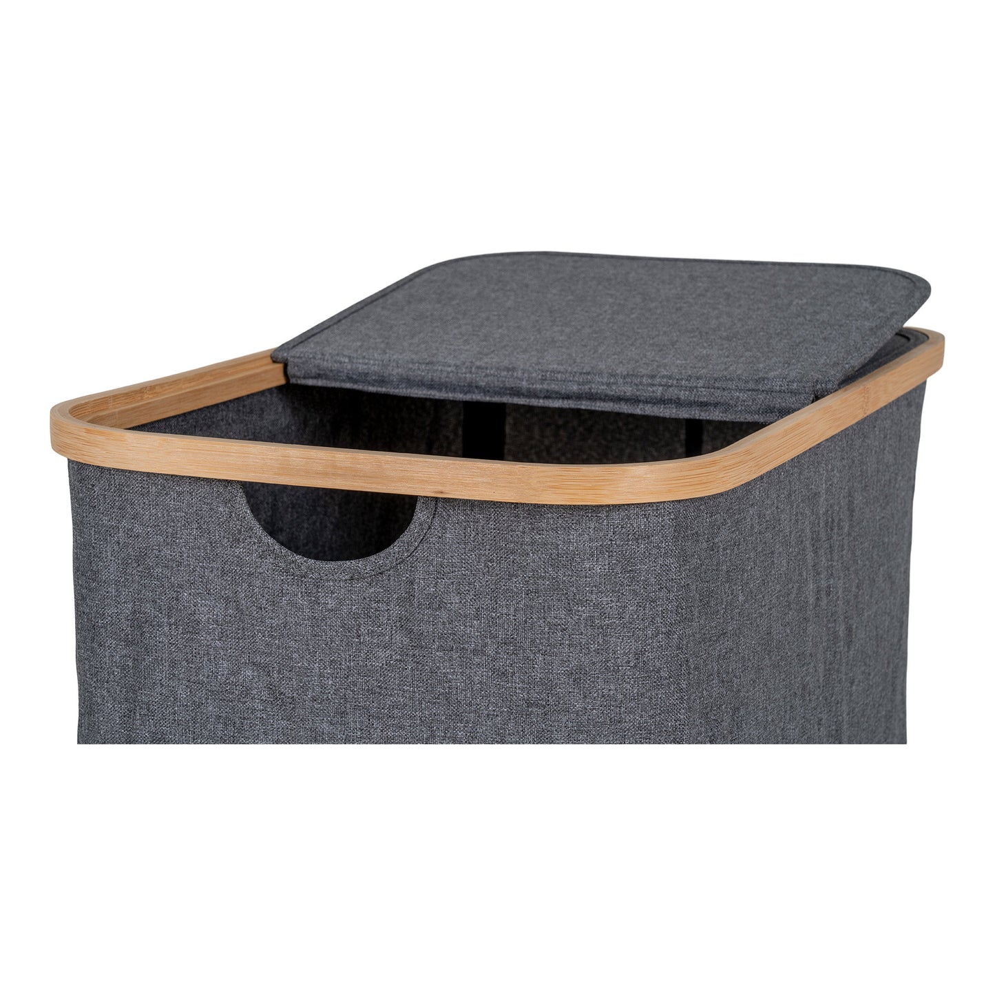 Cesto para la ropa sucia Noto - Gris oscuro