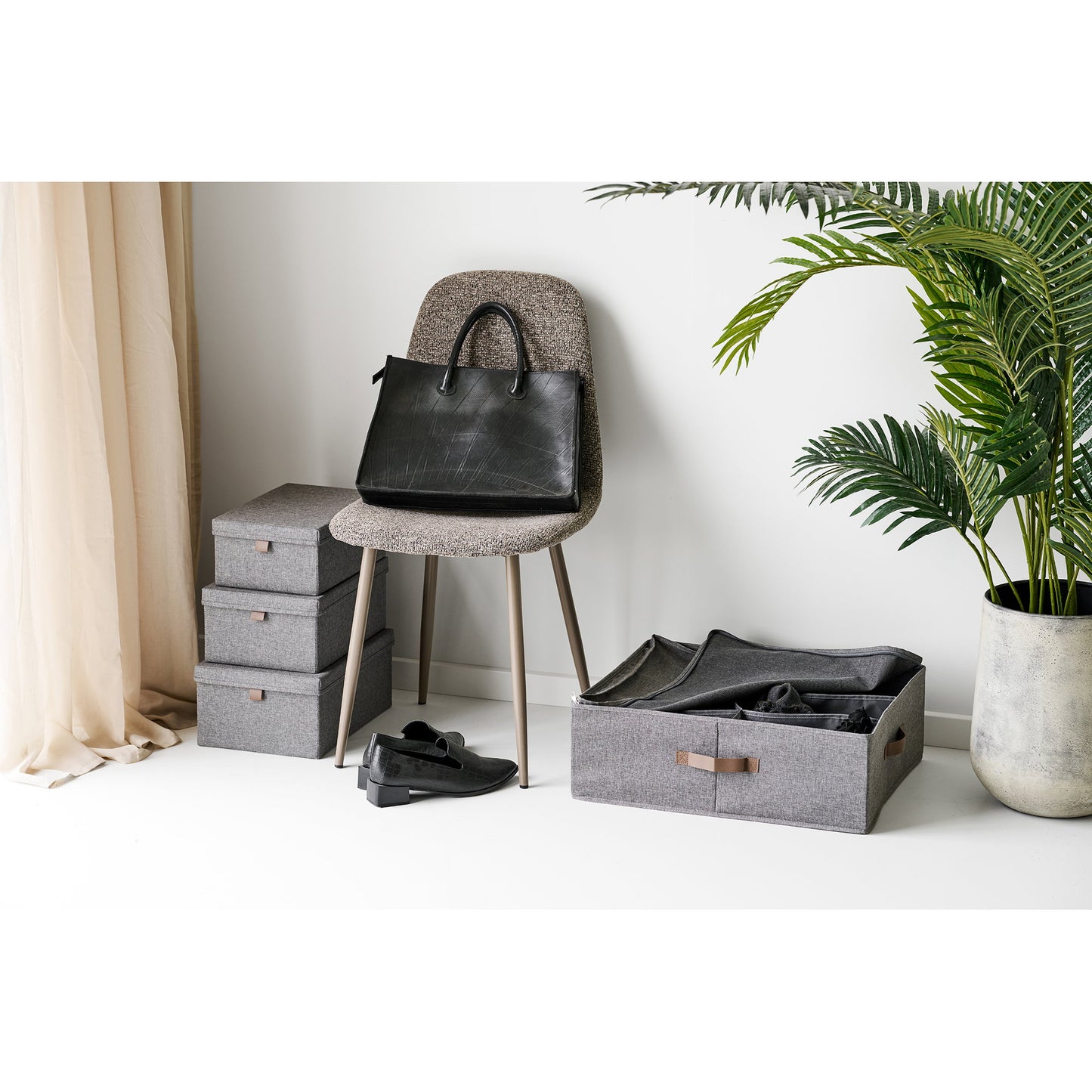 Cajas de almacenamiento Noto - Gris oscuro