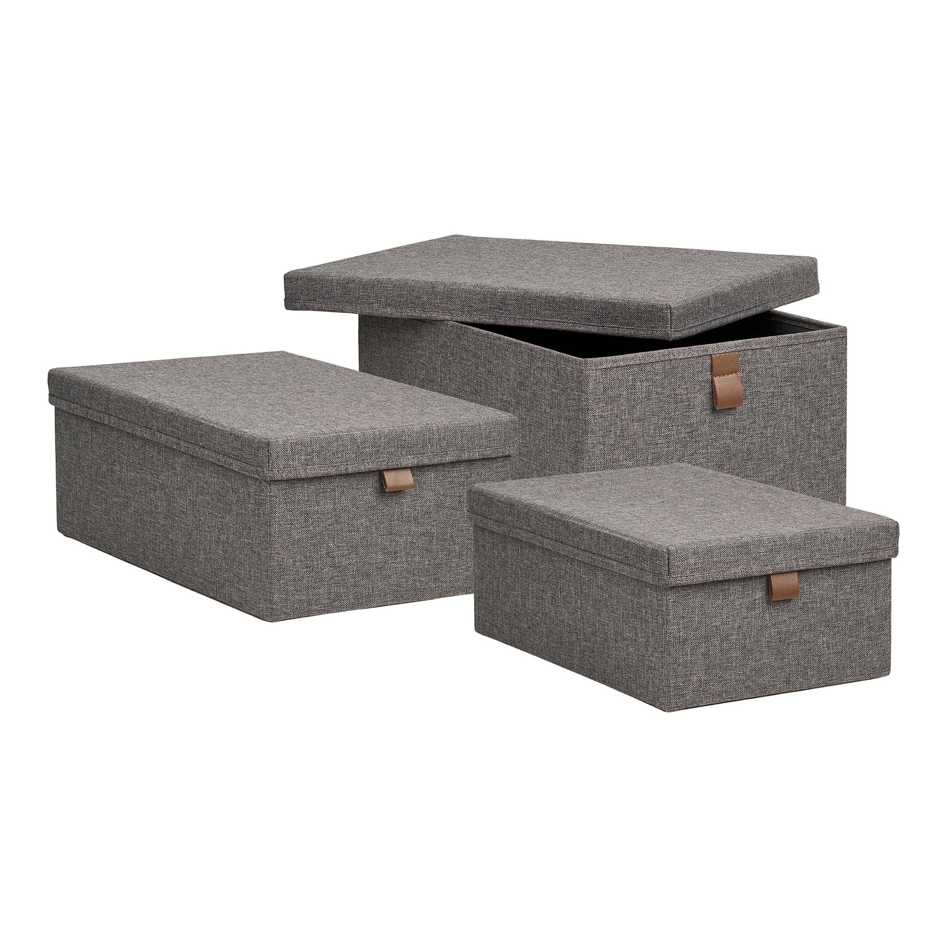 Cajas de almacenamiento Noto - Gris oscuro