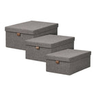 Boîtes de rangement Noto - Gris foncé