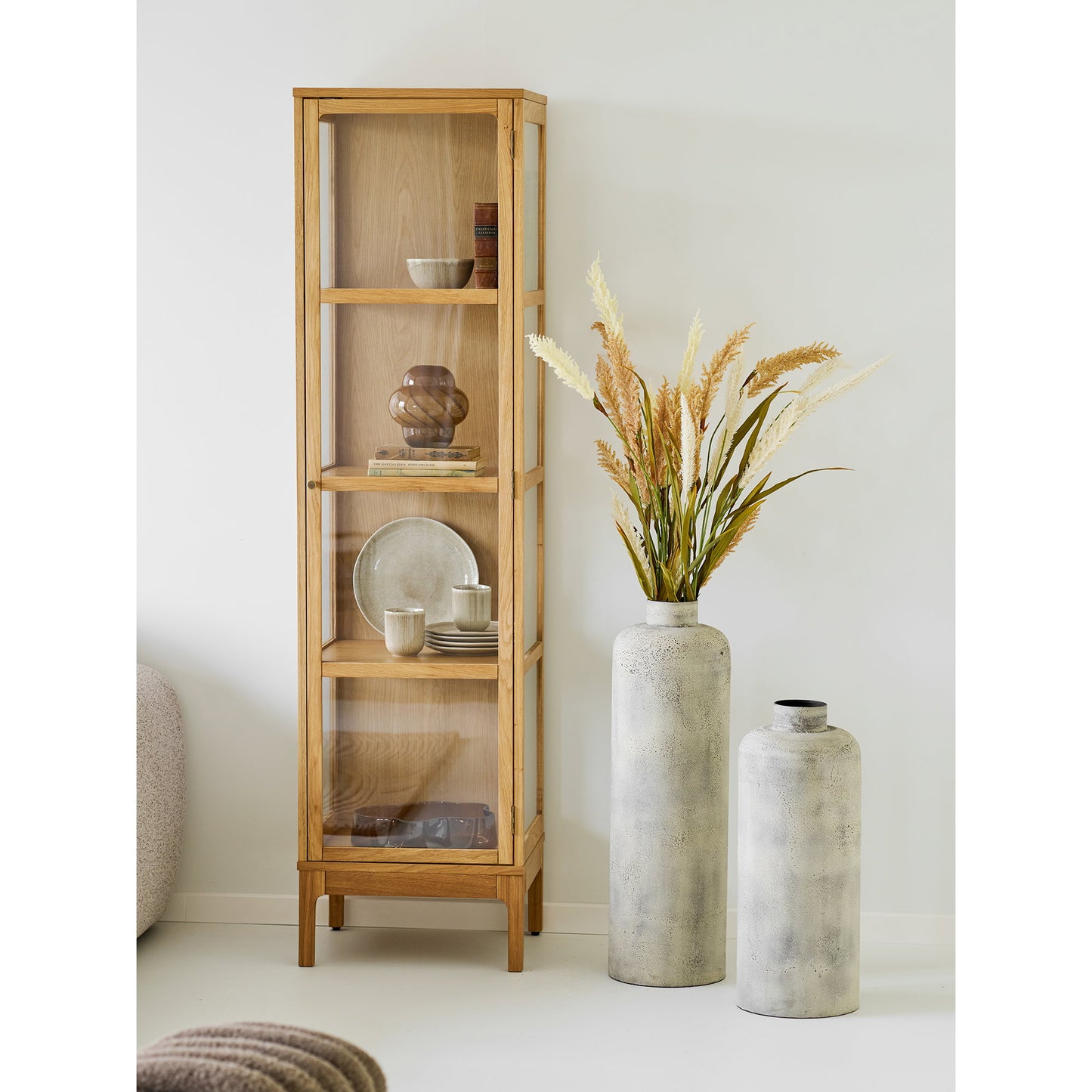 Maceta decorativa Hou - Beige antiguo