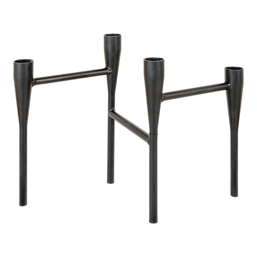 Portavelas de metal – negro
