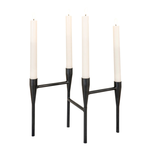 Portavelas de metal – negro
