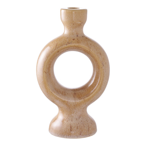 Ceramic candle holder – brown