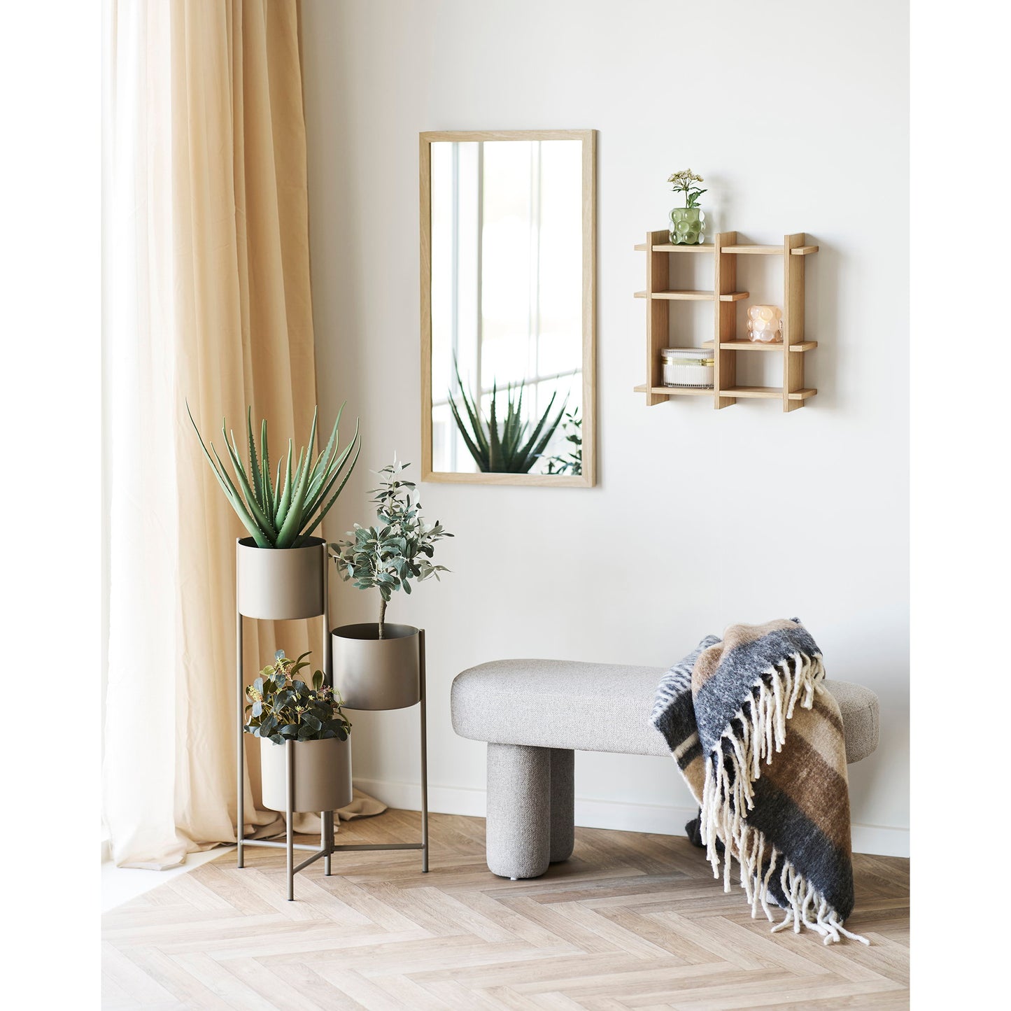 Portavelas - Beige / Verde
