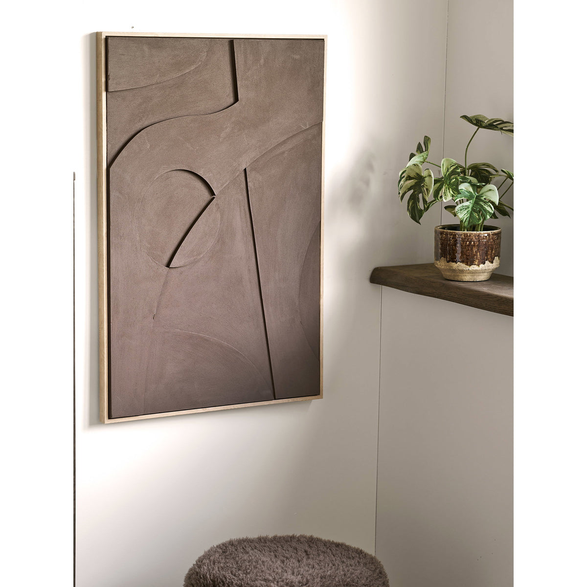 Decoración de pared en relieve Isabella - Marrón