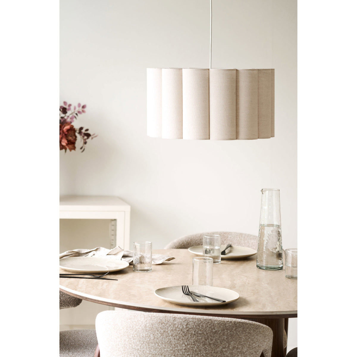 Lámpara colgante Watton - Beige / Gris