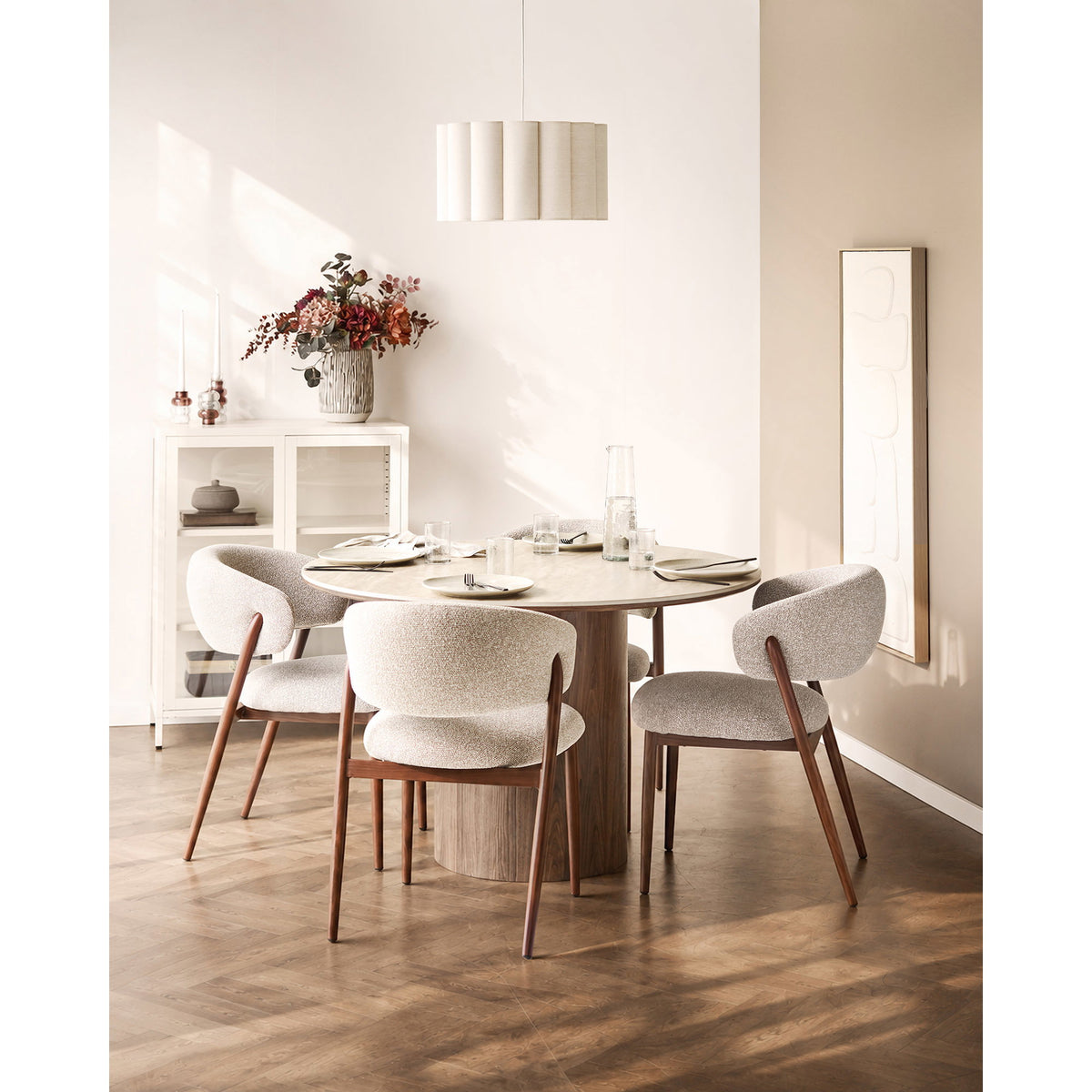 Lámpara colgante Watton - Beige / Gris