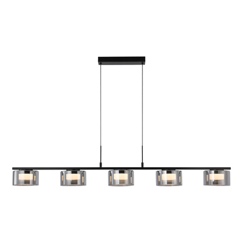 Lámpara colgante Cholet - Negro / Transparente