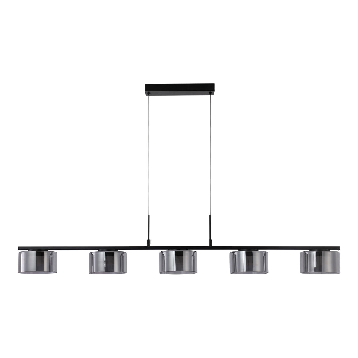 Lámpara colgante Cholet - Negro / Transparente